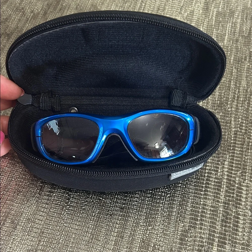 Kids Blue Sport Glasses with Protective Case